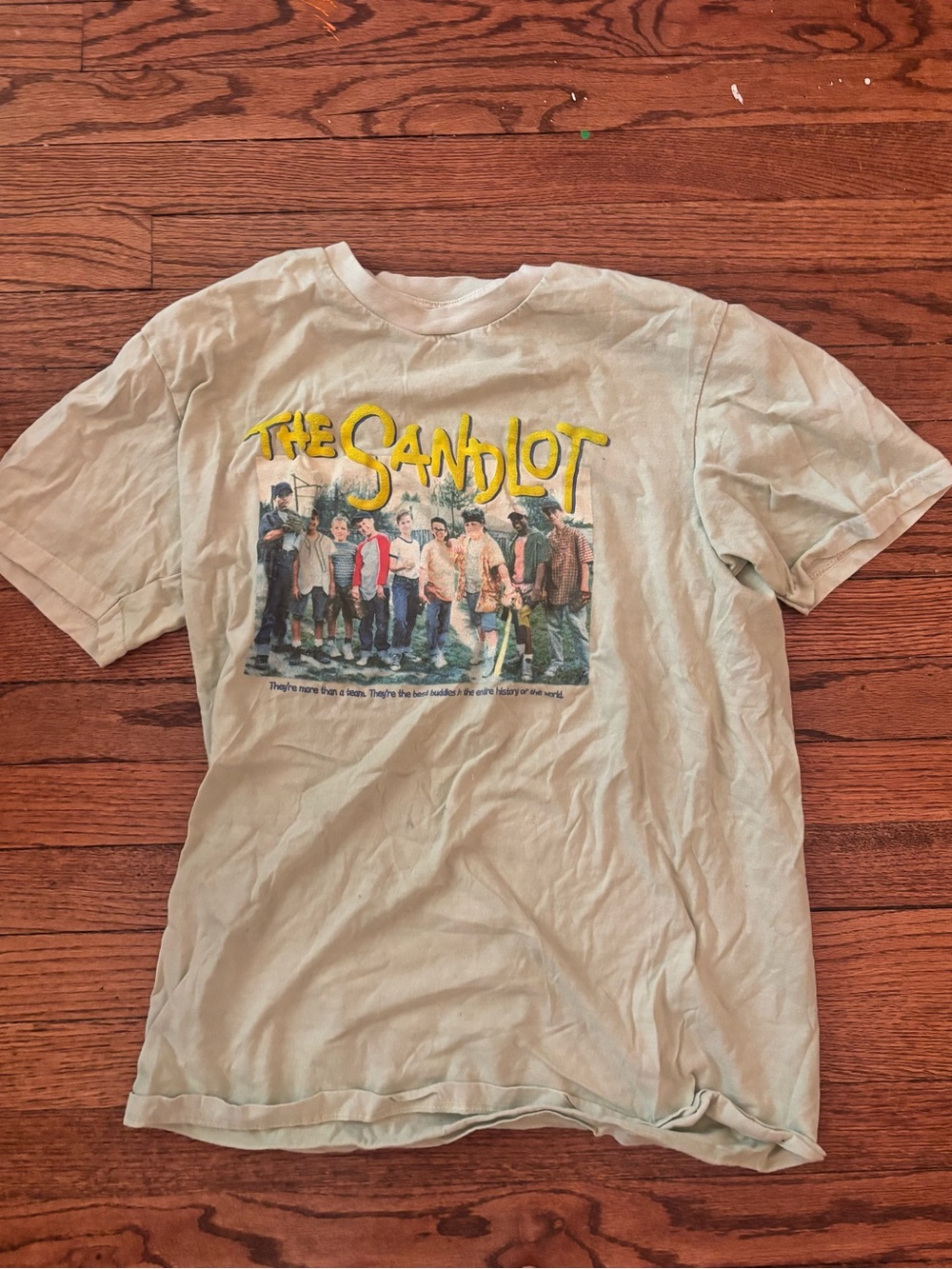 Ripple Junction The Sandlot Graphic Tee in Light Green with Yellow Logo